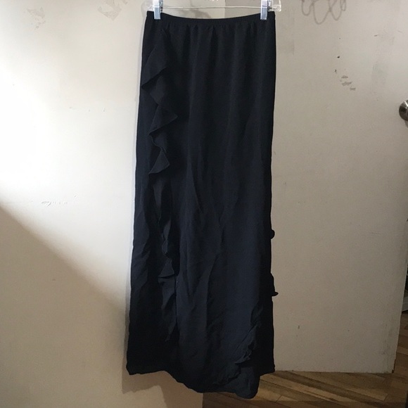 REFORMATION  BLACK Della  Maxi Skirt ( stretch waist ) - Picture 6 of 12